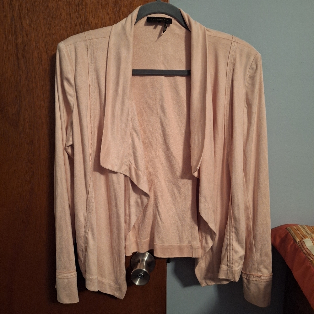 Donna Karen NWT Women's Light Peach Open Front Cardigan Size M